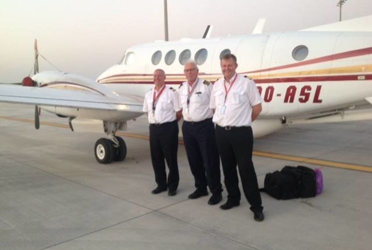 ASL's Beech 200 relays live images from Doha during the Road World